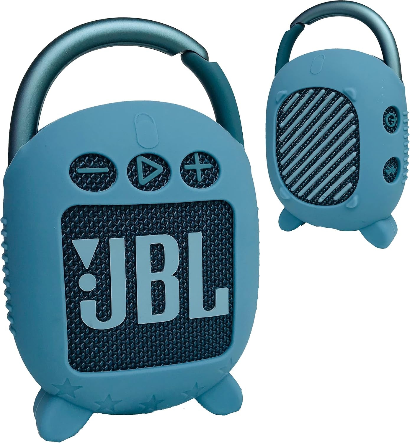 Silicone Cover Case for JBL Clip 4 Portable Bluetooth Speaker, Protective Carrying Case for JBL Clip 4 Portable Bluetooth Speaker Stand up Holder (Grey)